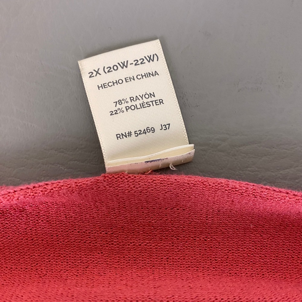 Terra & Sky Cardigan Plus 2X 20W-22W Rose Dust Pink Open Front Draped Sweater - Picture 5 of 10